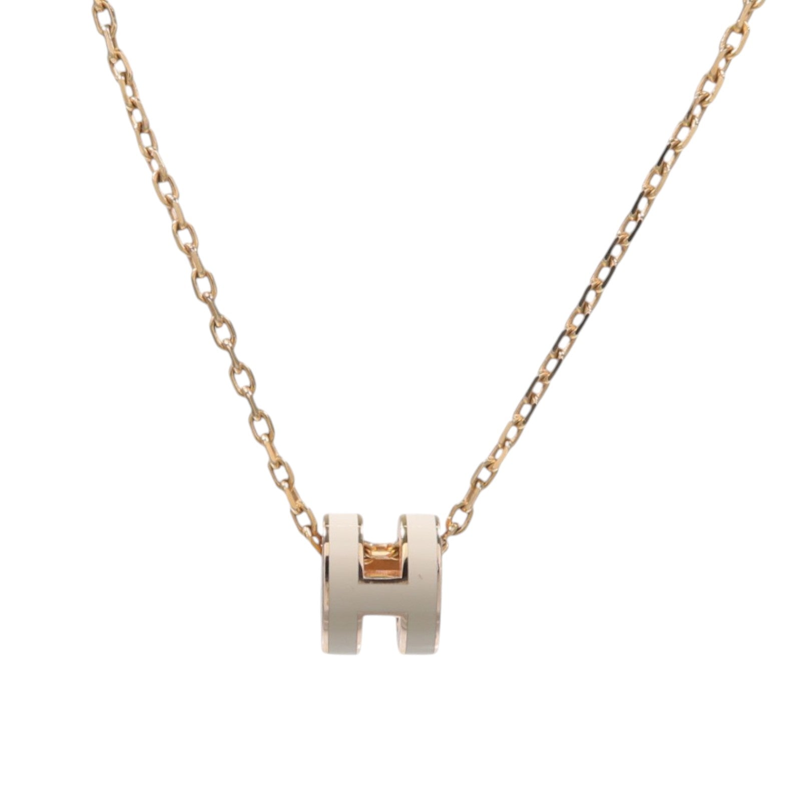 HERMES 金屬/琺瑯Mini Pop H Necklace項鍊
