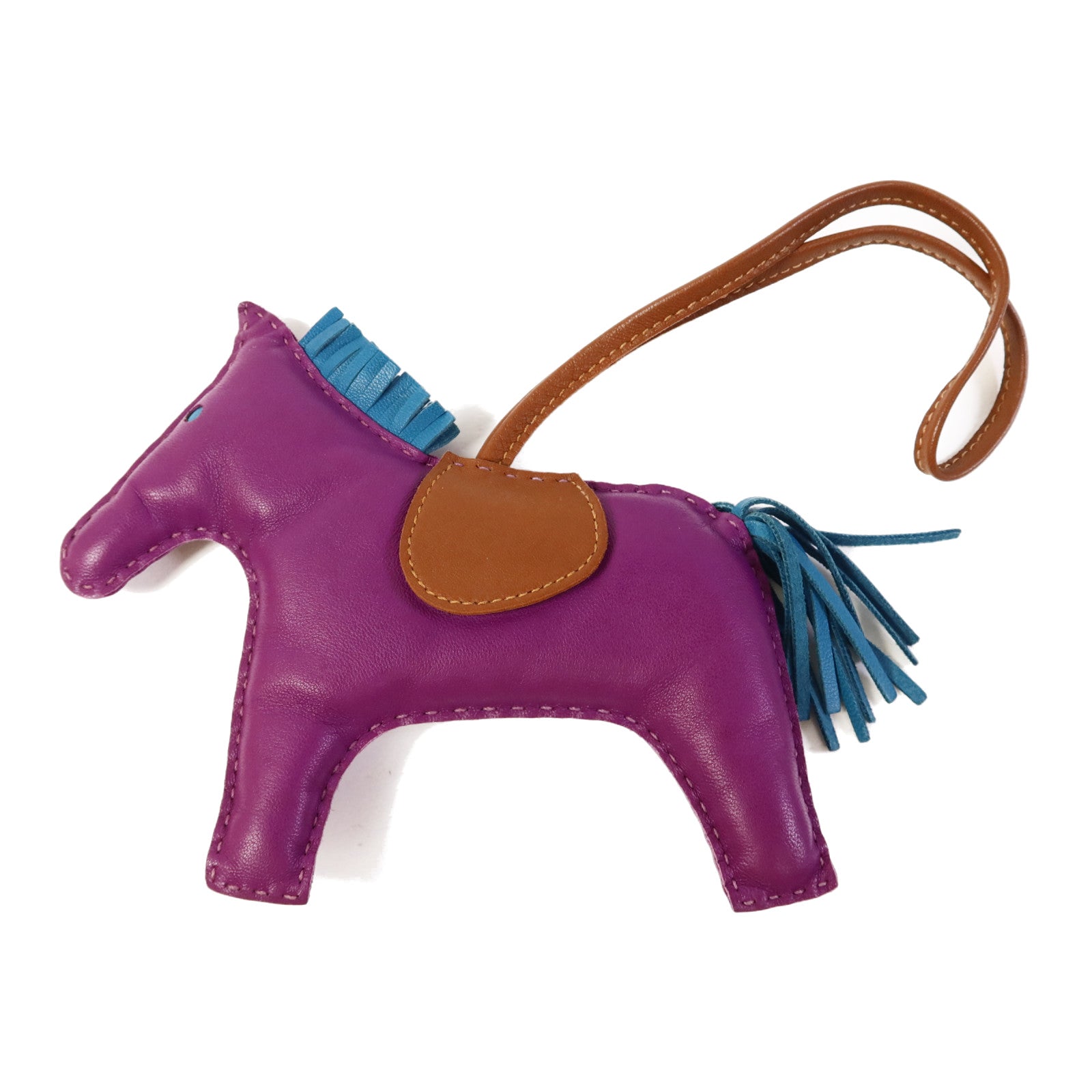 HERMES 【Hermes Fair】Milo皮革Rodeo GM掛飾Anemone