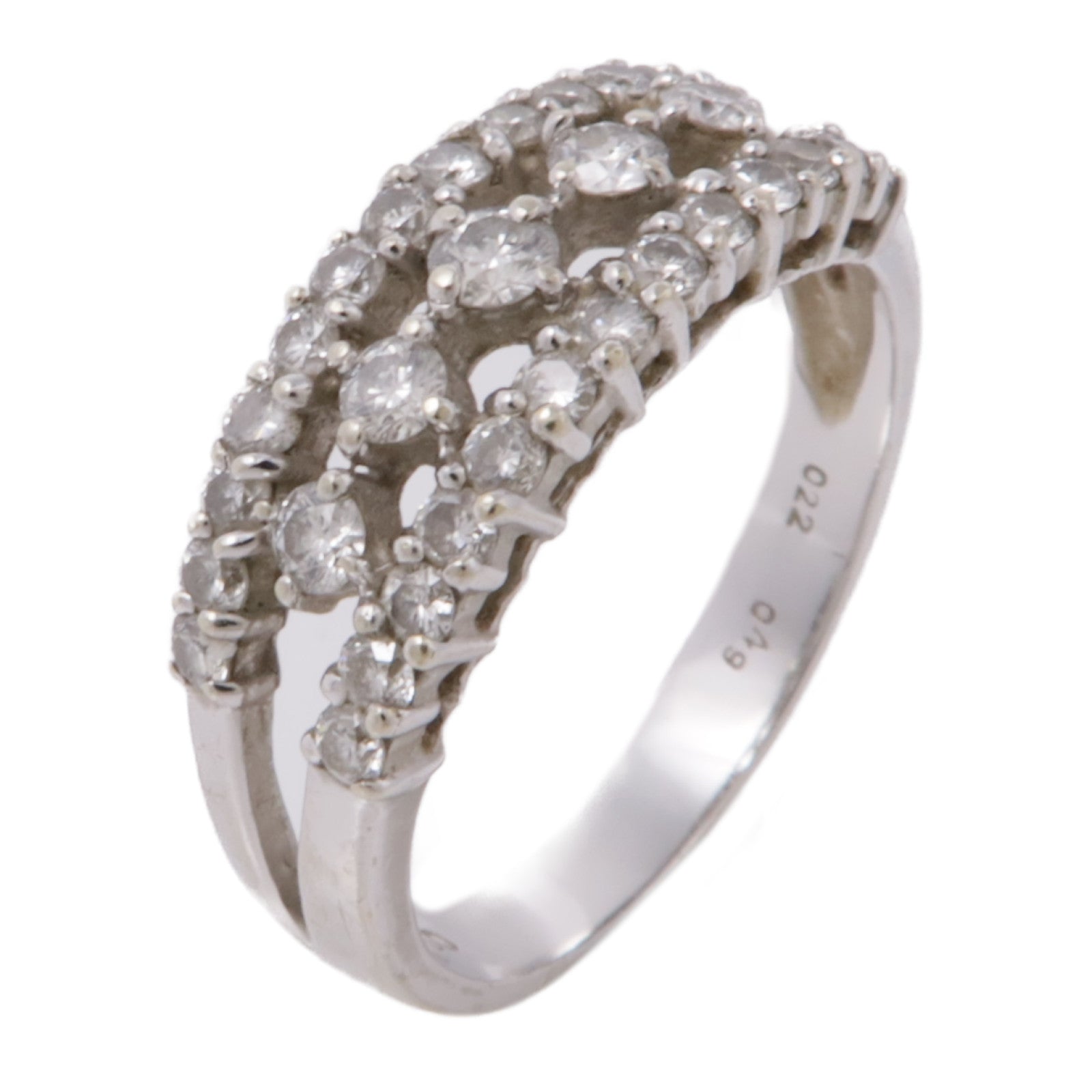 JEWELRY 【激減優惠】18K白金Diamond Ring鑽石戒指US#6.25