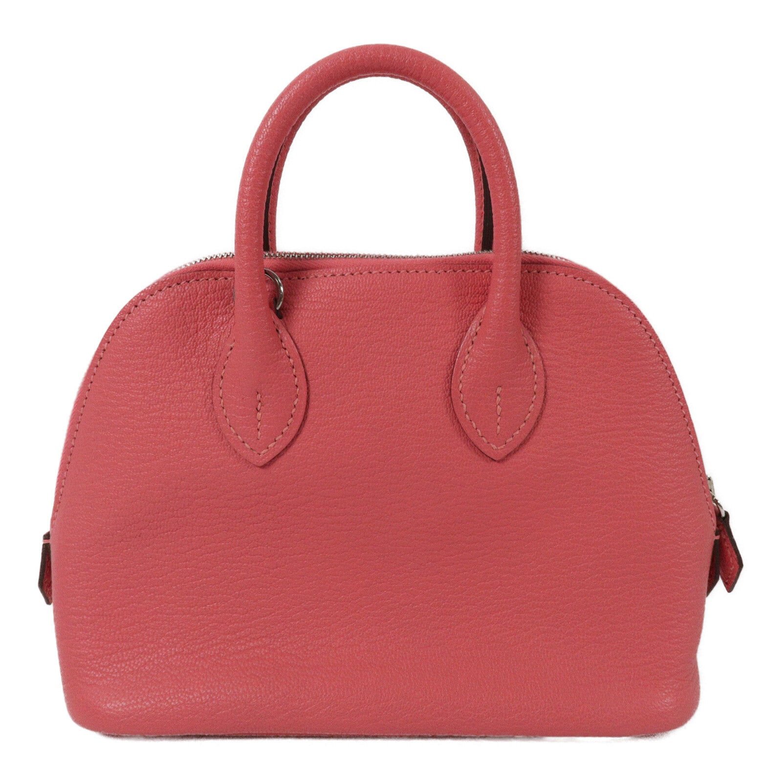 HERMES Chevre皮革Mini Bolide手挽肩背兩用袋Rose Azalee