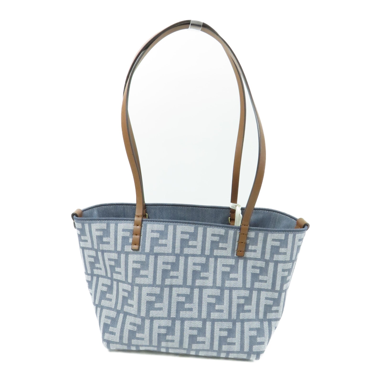 FENDI GHW Small Roll Shoulder Bag 8BH424 AUT4 F1SXQ Denim Blue