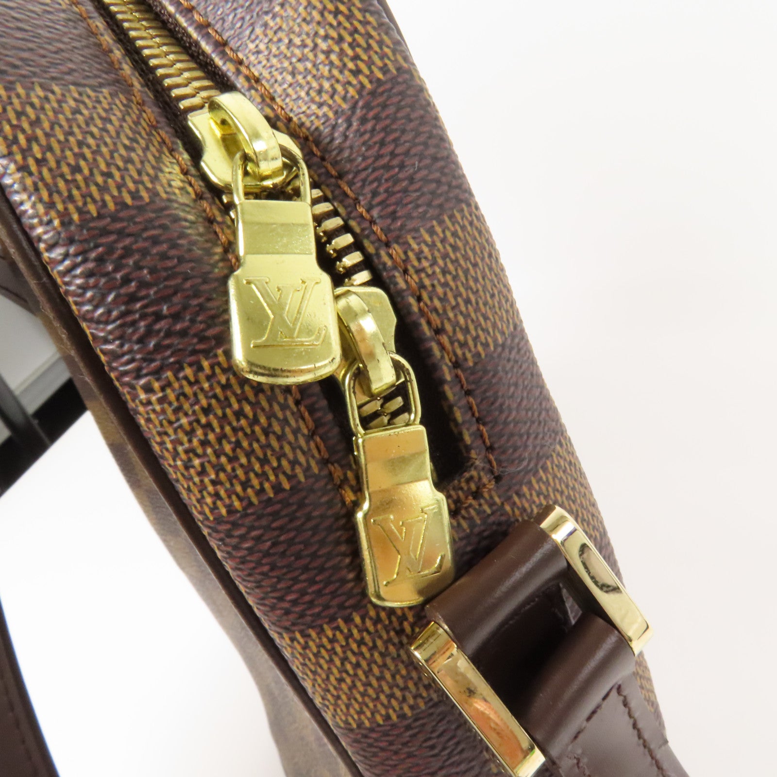 LOUIS VUITTON Damier Ipanema PM金扣肩背袋