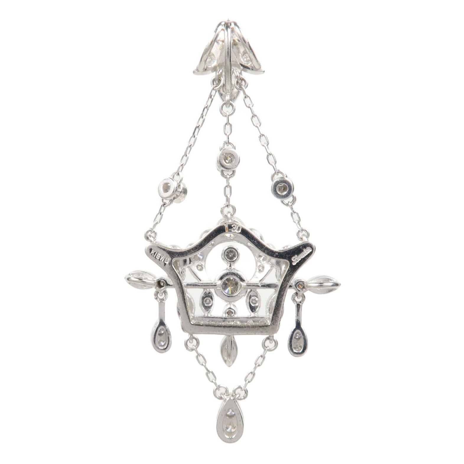 JEWELRY 18K白金Diamond Pendant Top鑽石吊墜