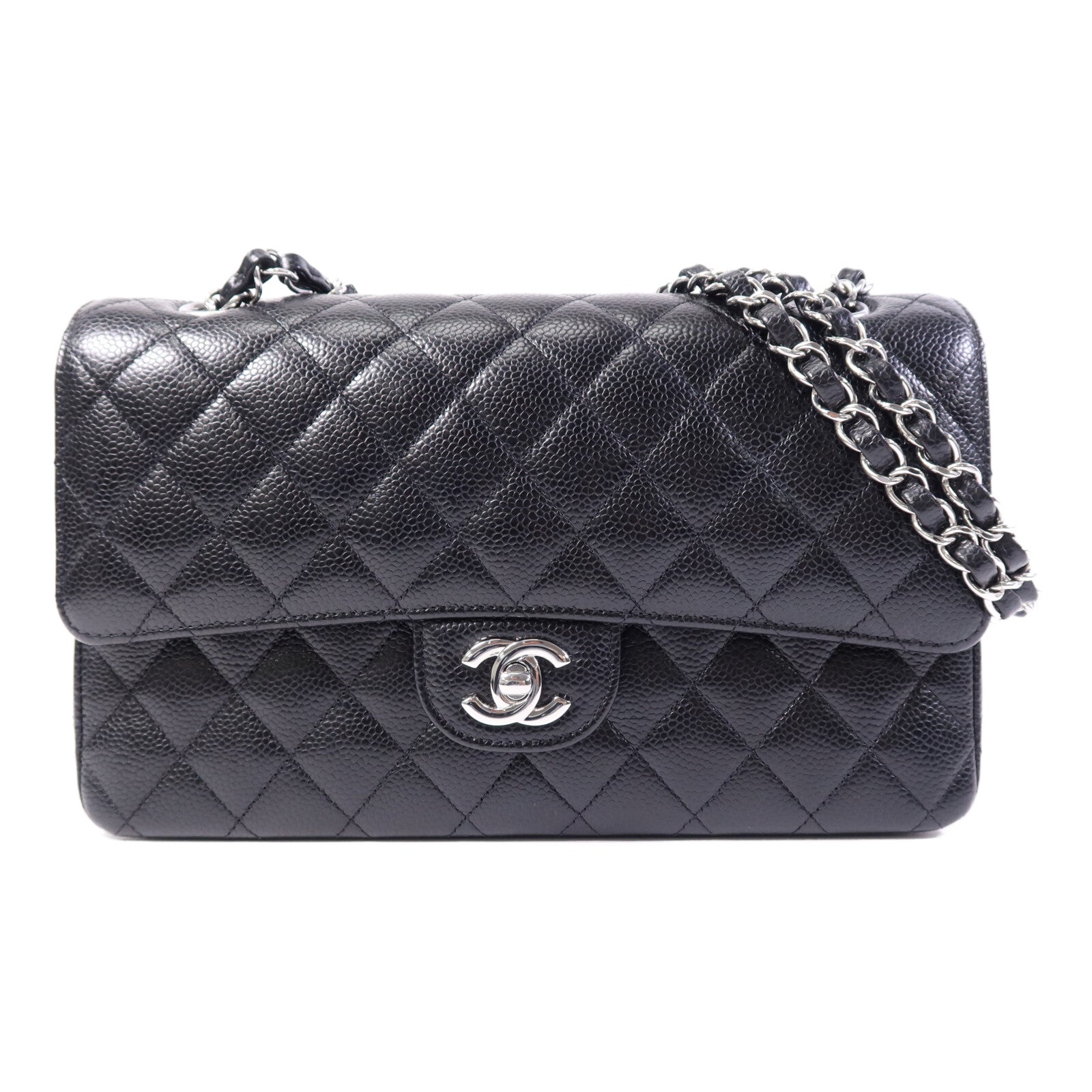 CHANEL 牛皮皮革Classic 25銀扣鏈帶肩背袋