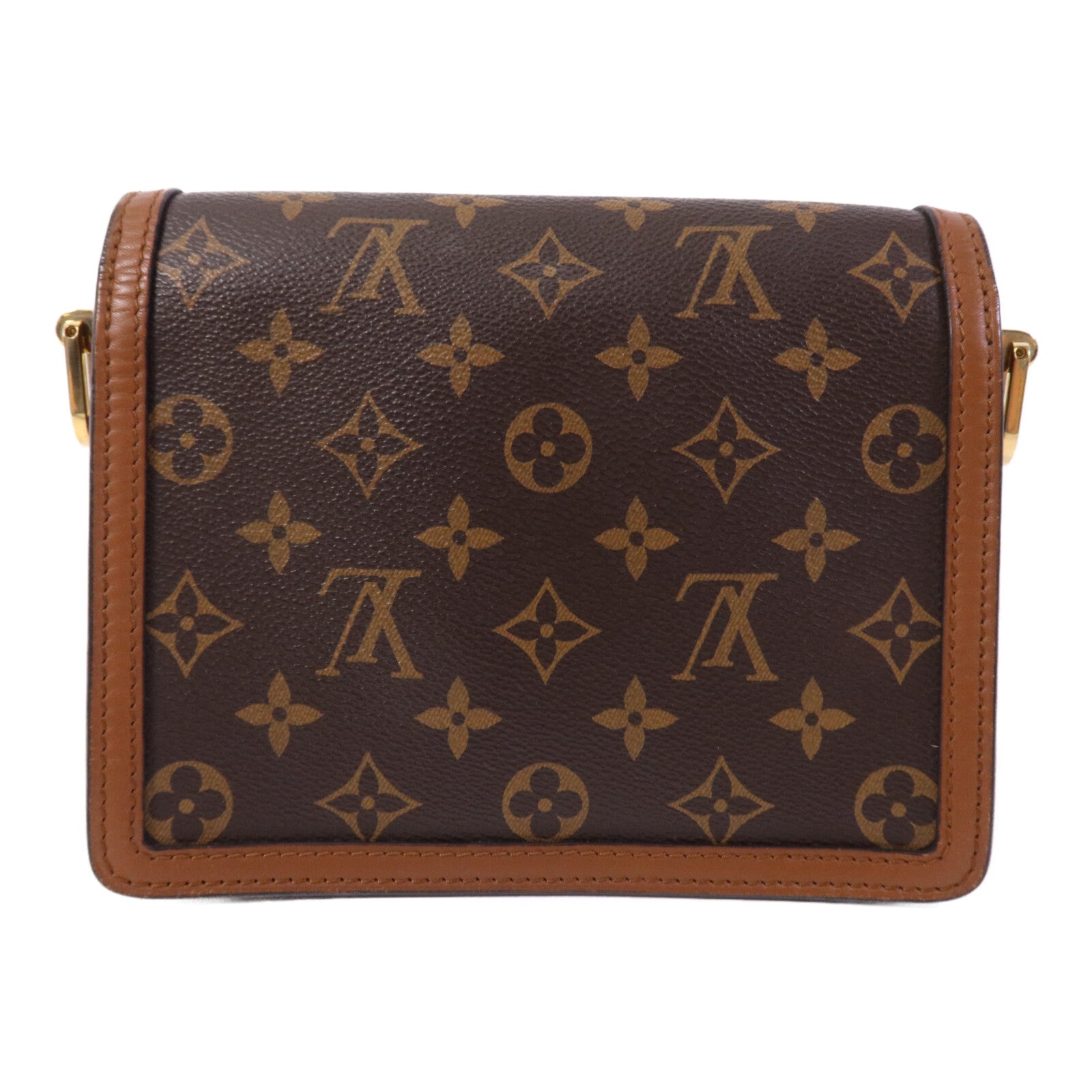 LOUIS VUITTON Monogram Reverse Mini Dauphine金扣肩背袋