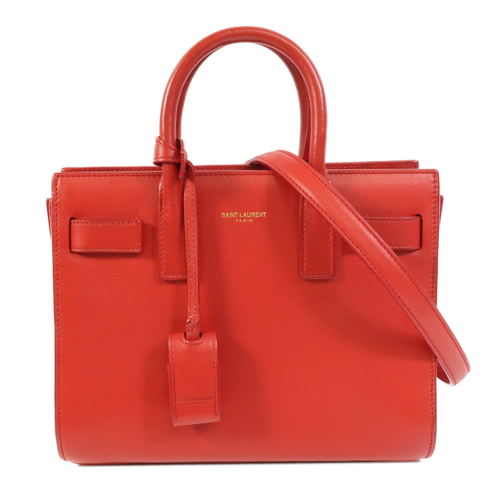 SAINT LAURENT 牛皮皮革Sac De Jour Nano手挽肩背兩用袋