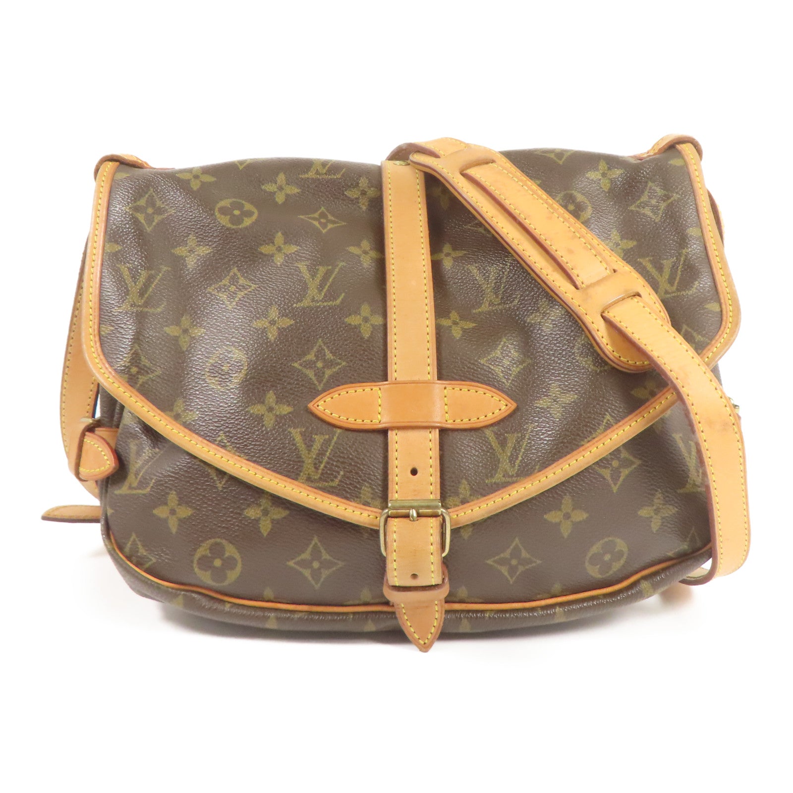 LOUIS VUITTON LV GHW Saumur 30 Shoulder Bag M42256 Monogram Brown