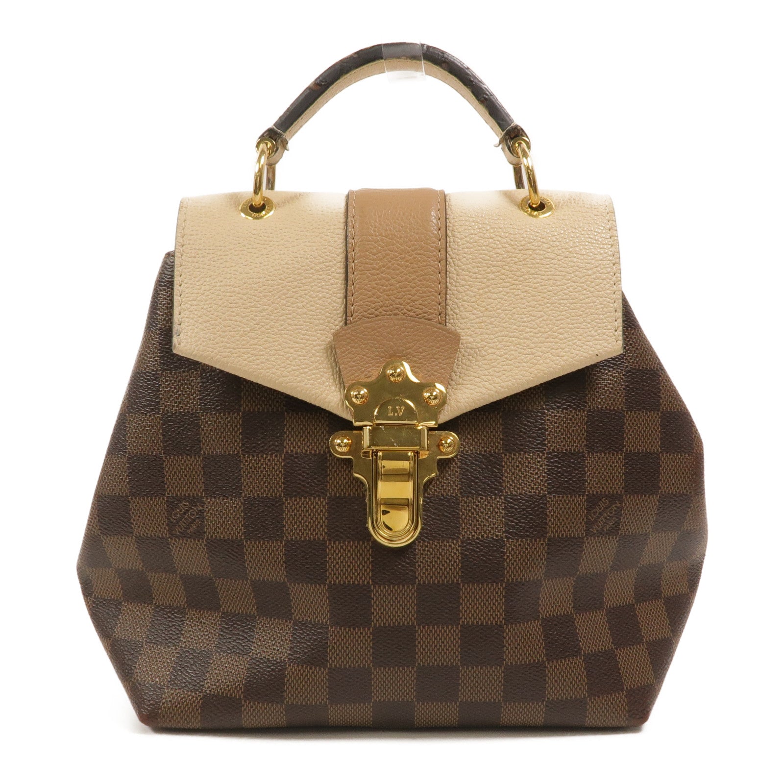 LOUIS VUITTON Damier Clapton金扣背包
