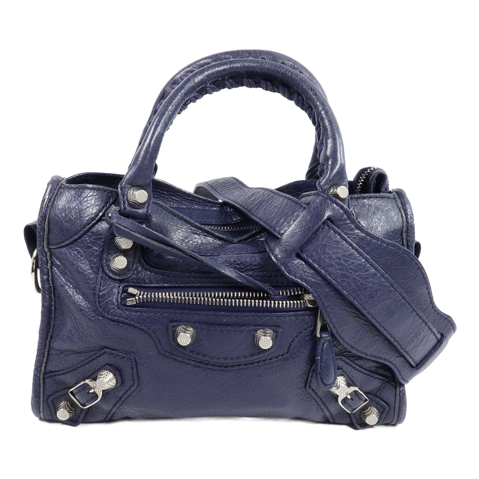 BALENCIAGA 牛皮皮革Mini City手挽肩背兩用袋
