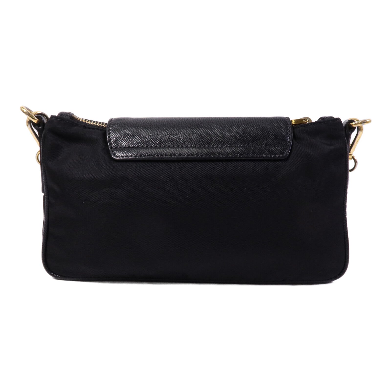 PRADA 尼龍Shoulder Bag金扣鏈帶肩背袋