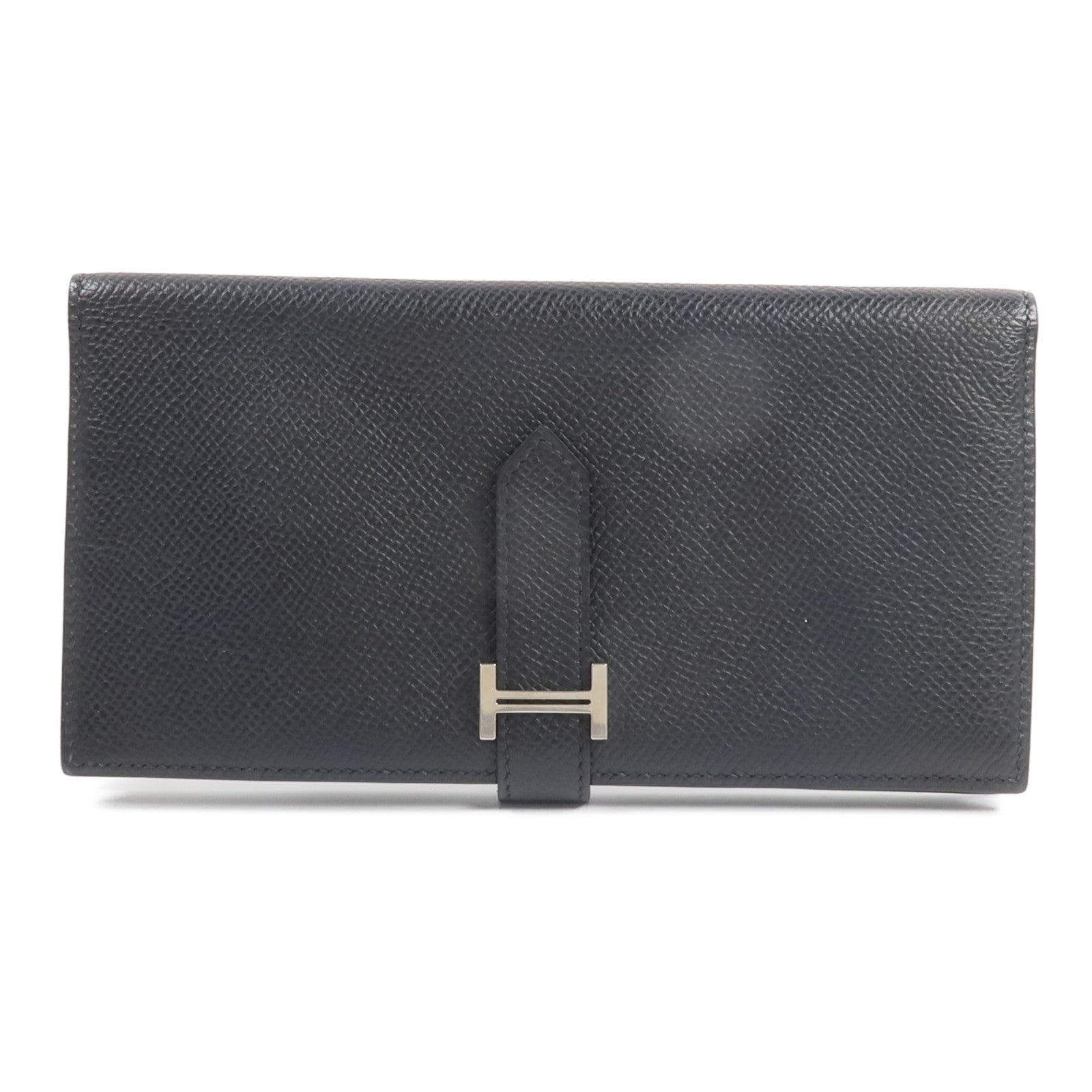 HERMES Epsom皮革Bearn Long Wallet長錢包Noir