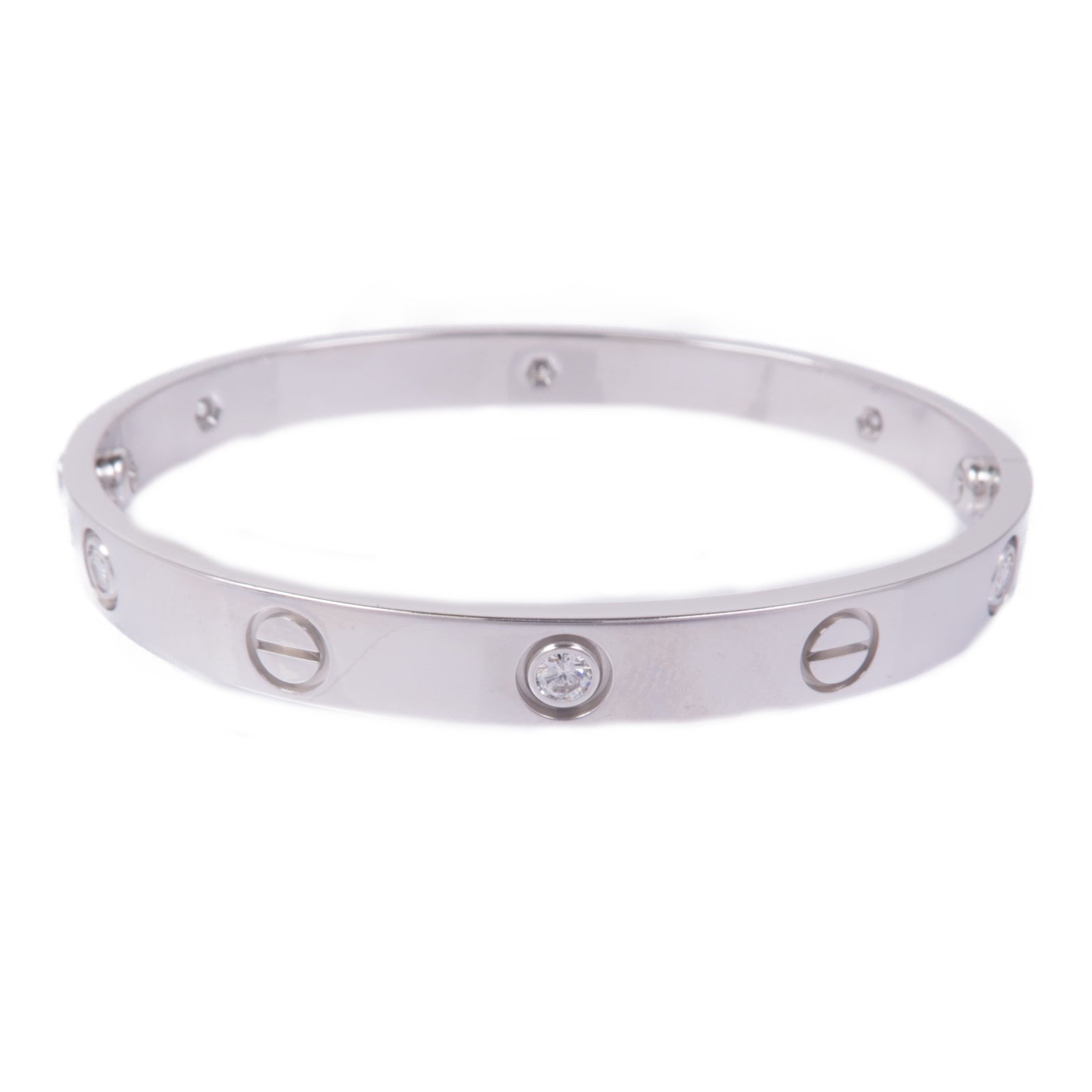 CARTIER 18K白金Love Bracelet 6P Diamond鑽石手鐲Cartier#16