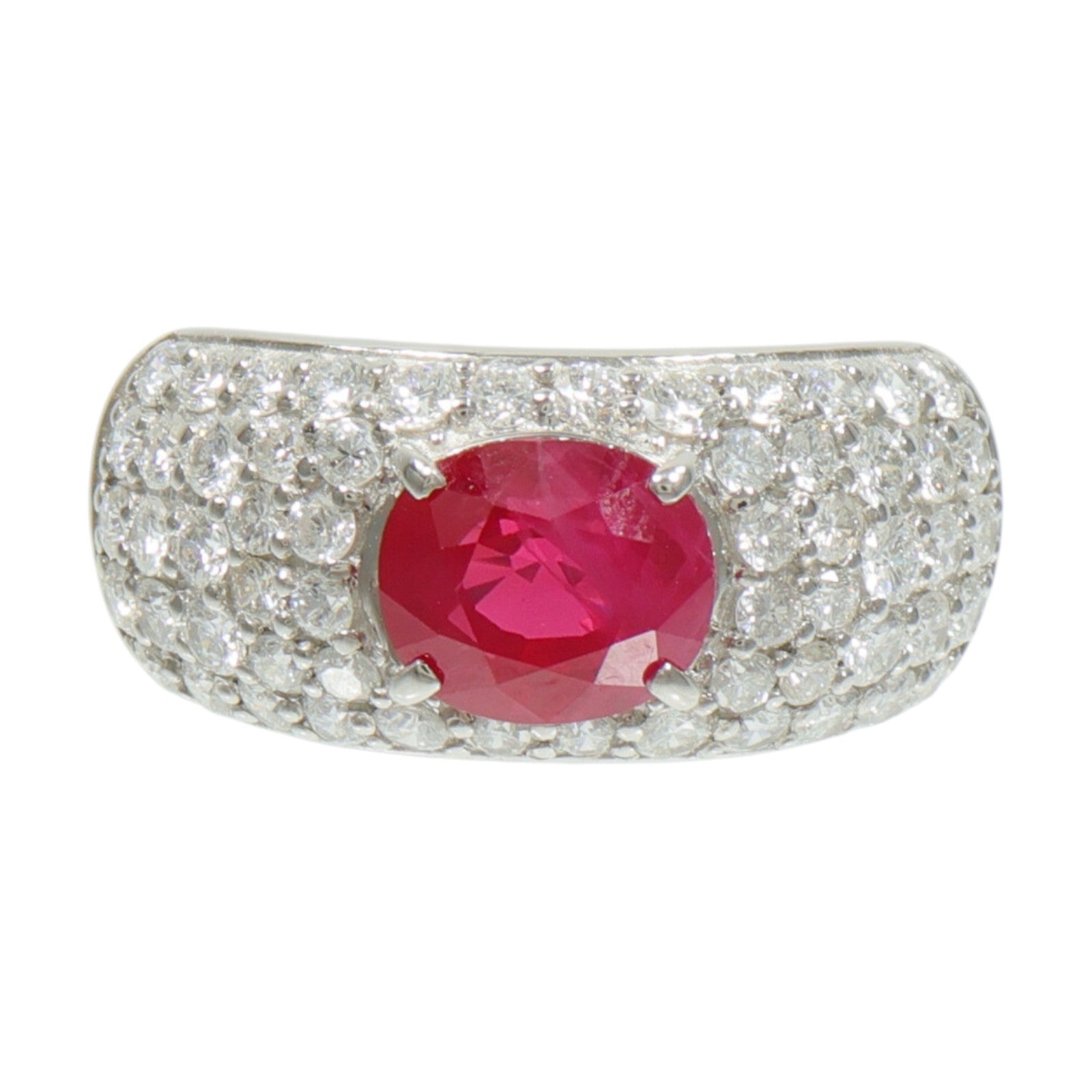 JEWELRY PT950鉑金Ruby Dimond Ring紅寶石/鑽石戒指