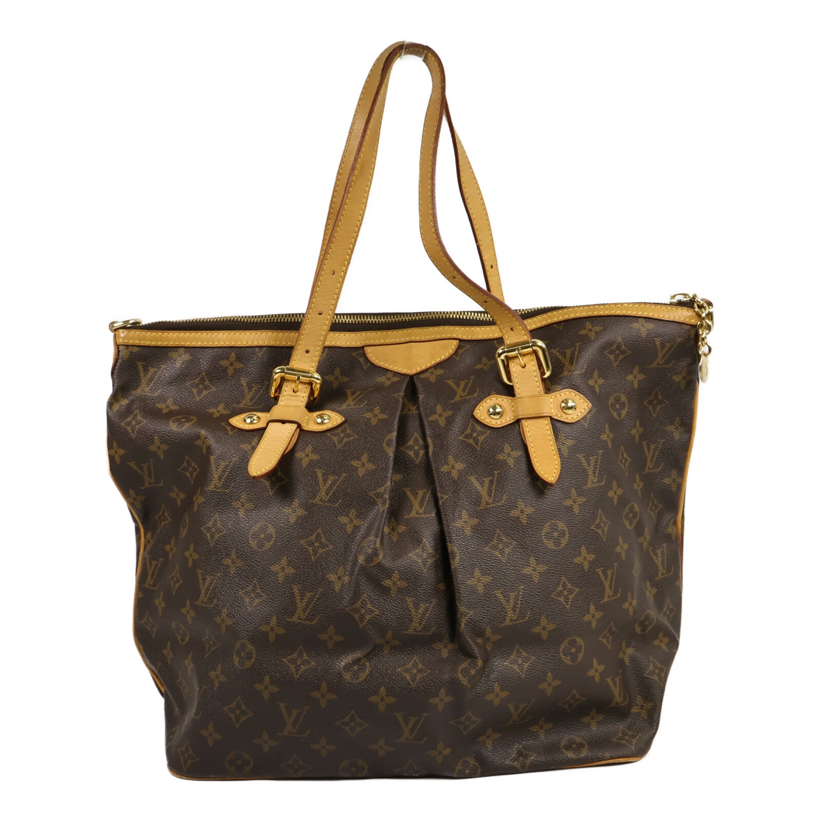 LOUIS VUITTON Monogram Palermo GM手挽肩背兩用袋棕色