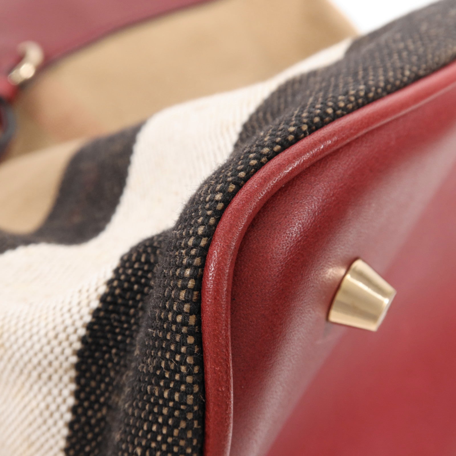 BURBERRY 帆布/牛皮皮革Shoulder Bag金扣手挽肩背兩用袋