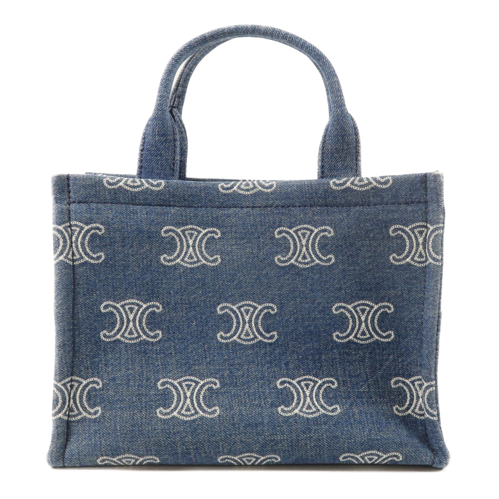 CELINE 牛仔布Small Cabas Thais金扣手挽肩背兩用袋