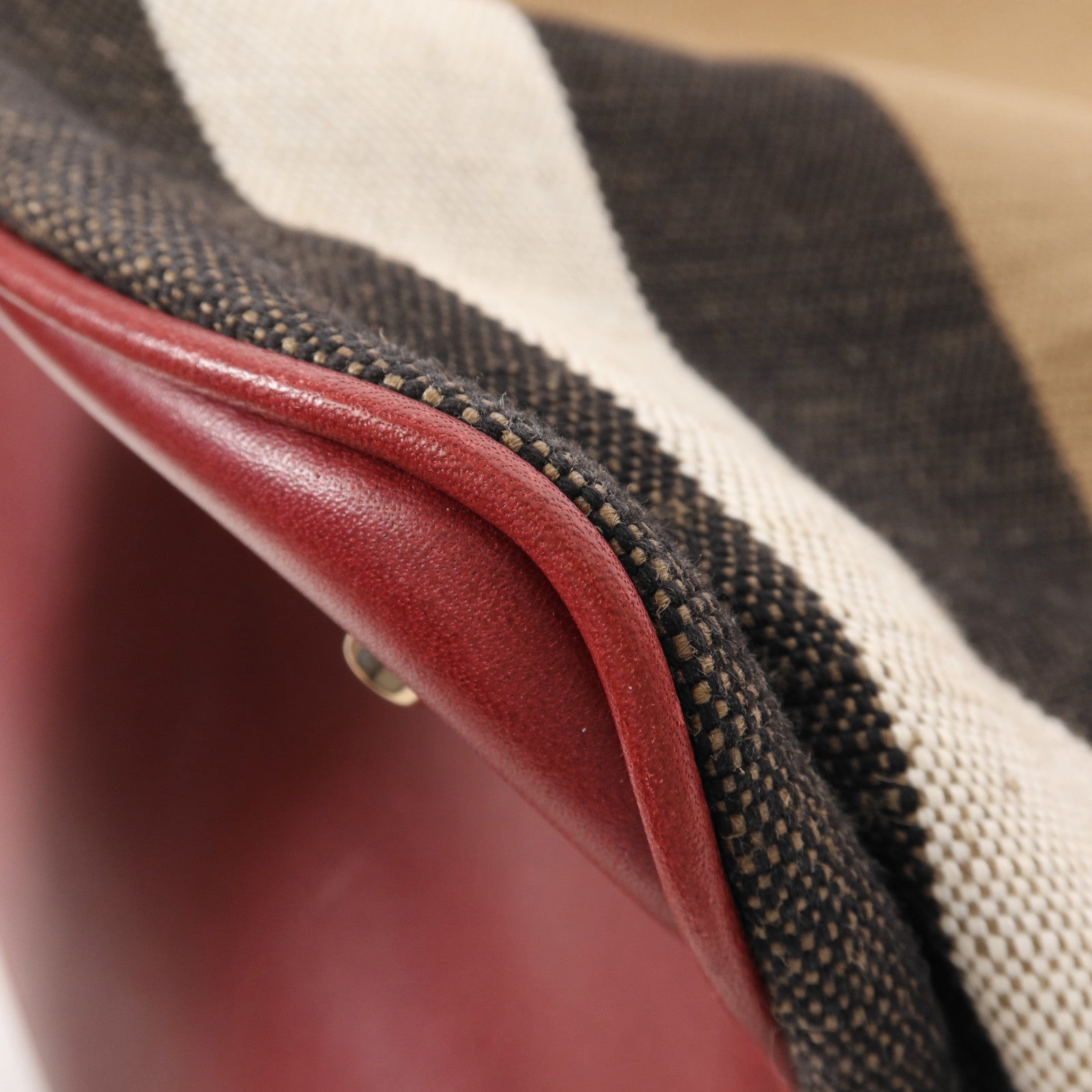 BURBERRY 帆布/牛皮皮革Shoulder Bag金扣手挽肩背兩用袋