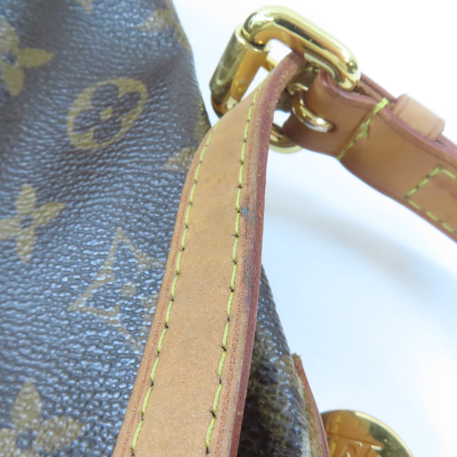 LOUIS VUITTON Monogram Palermo PM金扣手挽肩背兩用袋棕色