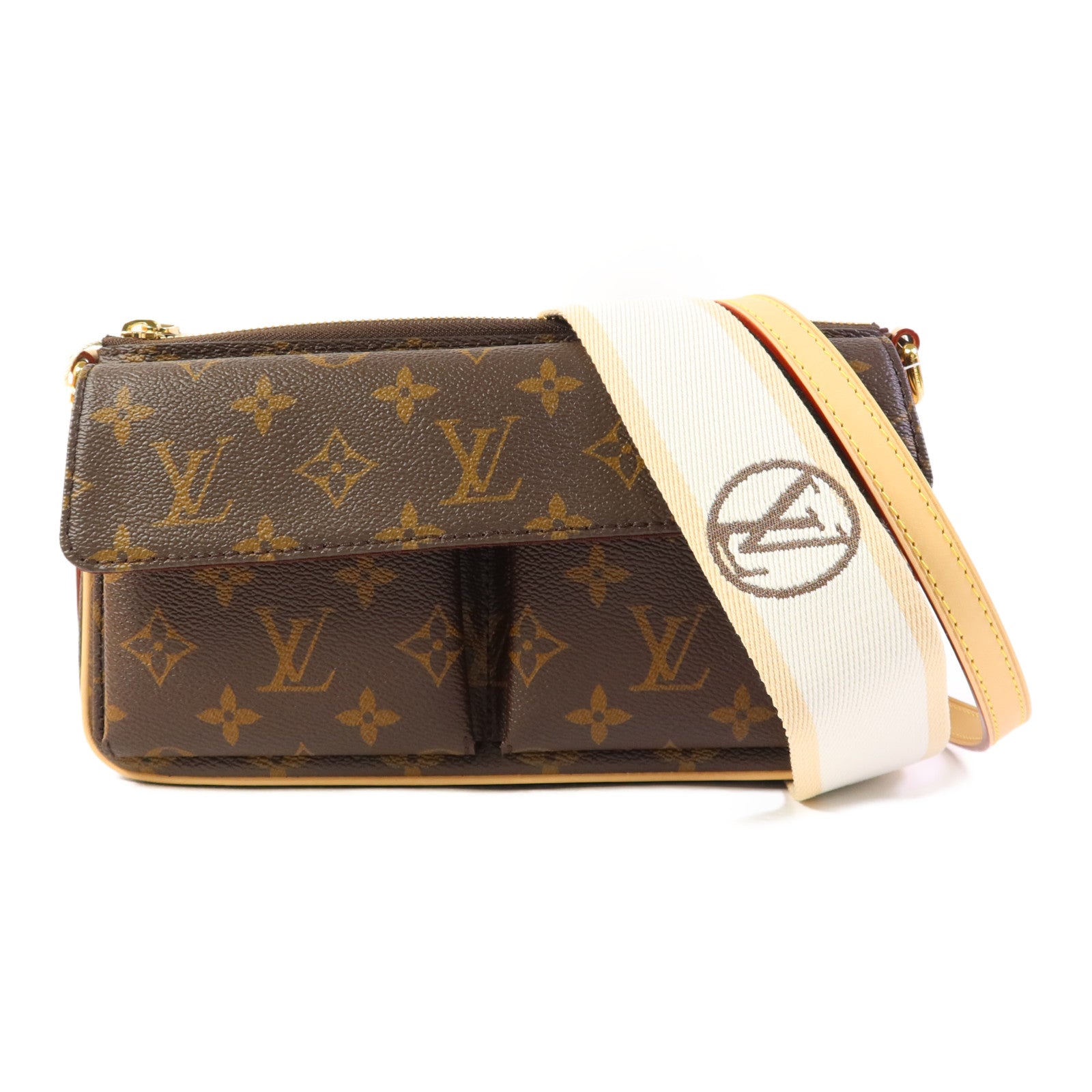 LOUIS VUITTON Monogram Vivacite金扣手挽肩背兩用袋