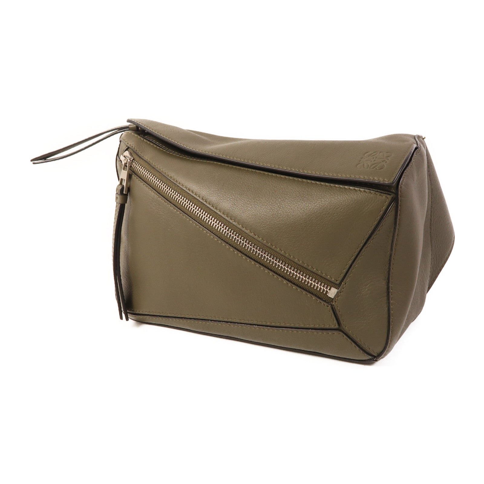 LOEWE 牛皮皮革Small Puzzle Bumbag銀扣肩背袋