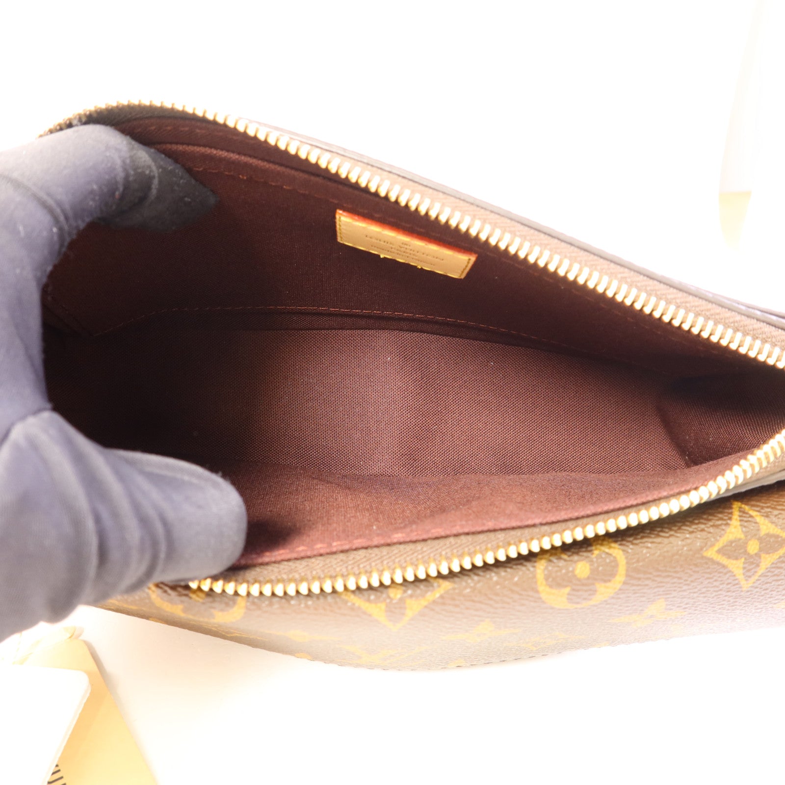 LOUIS VUITTON Monogram Vivacite金扣手挽肩背兩用袋