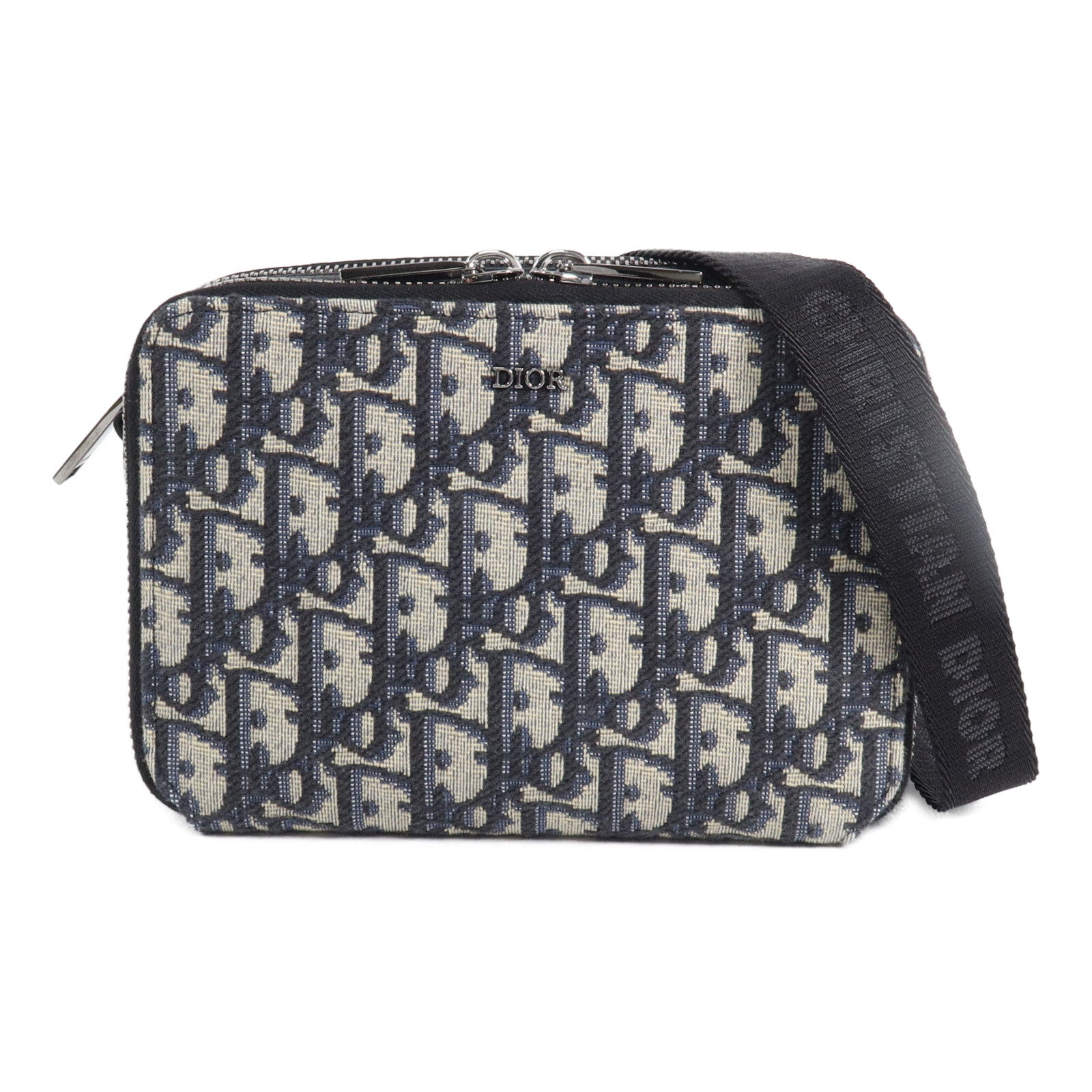 Dior 帆布Oblique Zipped Pouch肩背袋