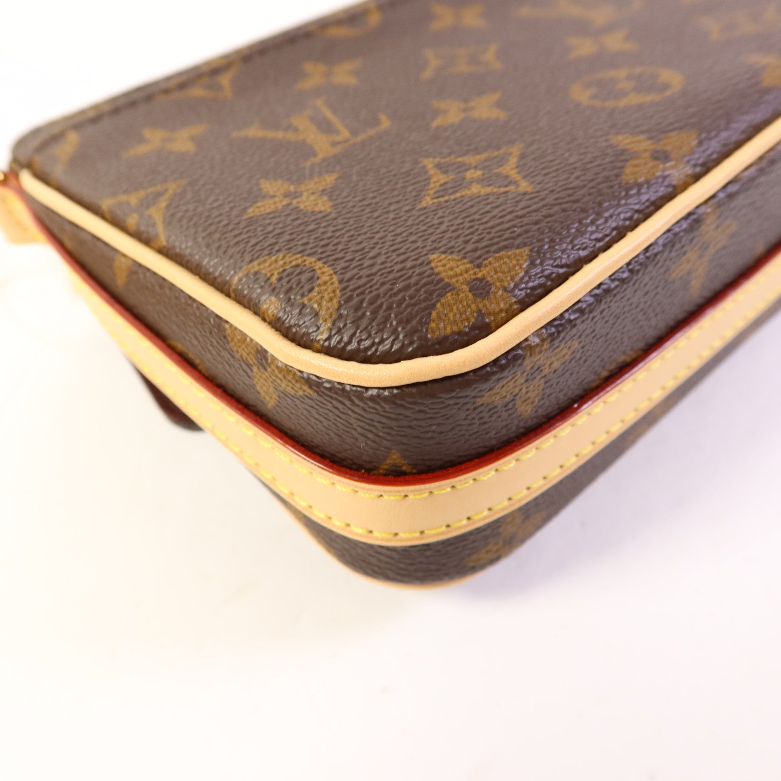 LOUIS VUITTON Monogram Vivacite金扣手挽肩背兩用袋