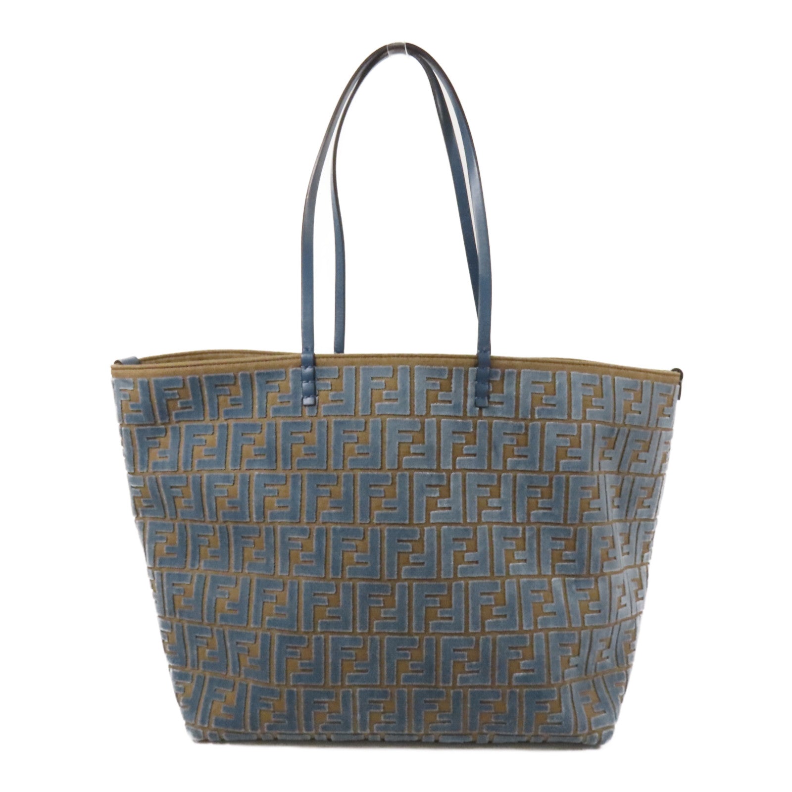 FENDI 帆布/天鵝絨Roll Large肩背袋