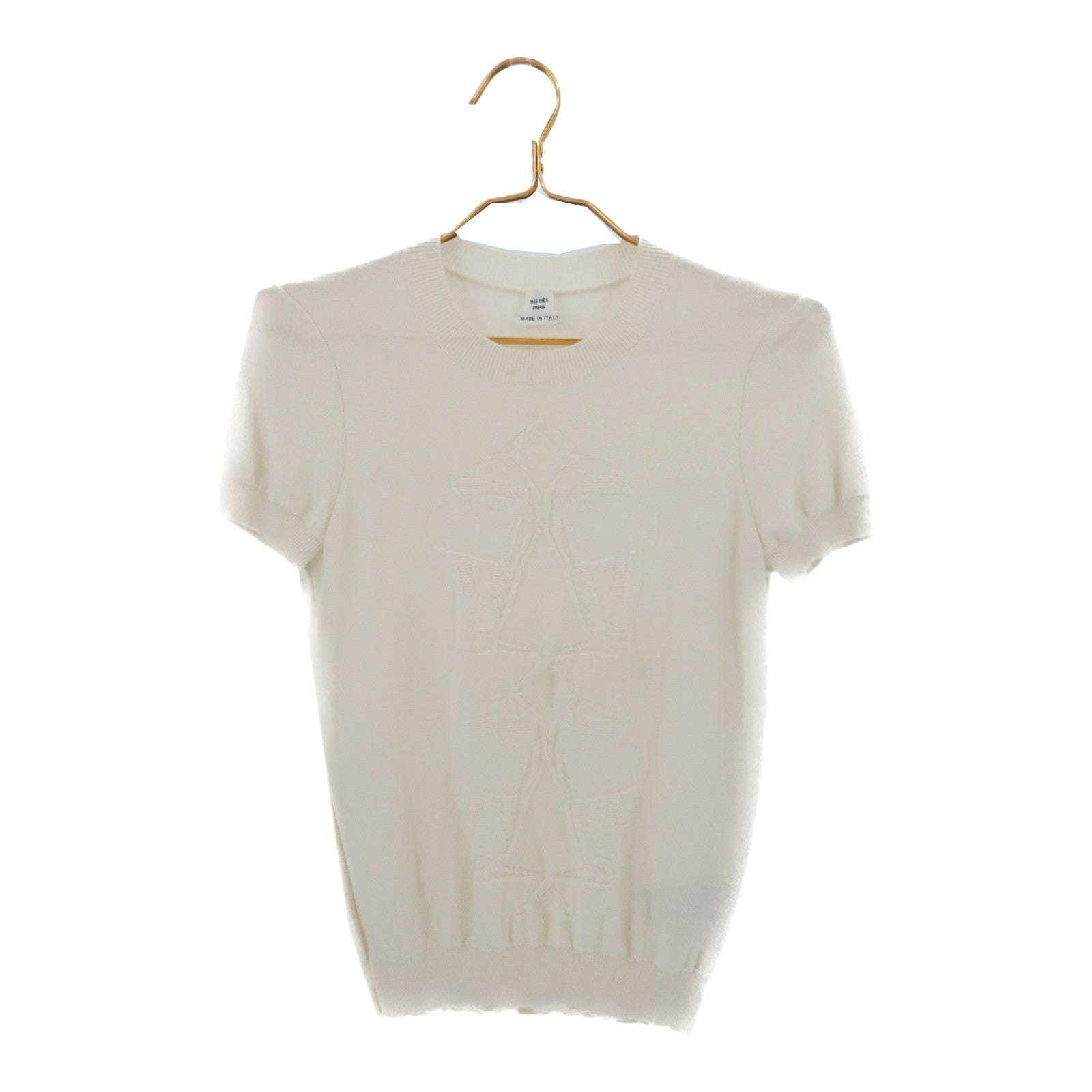 HERMES Laine Vierge/Cashmere Short Knit Sweater針織