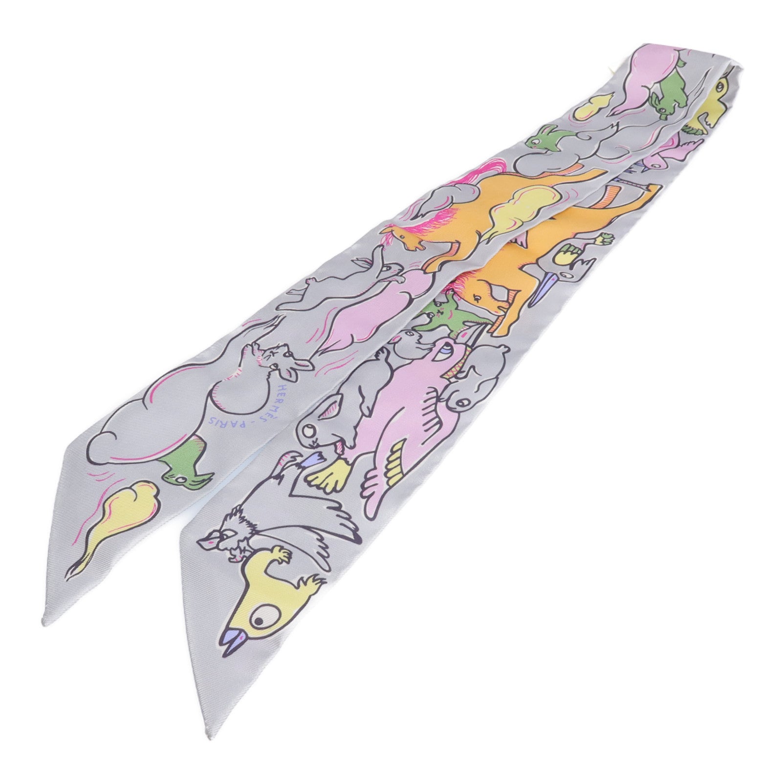 HERMES 絲質Twilly絲巾