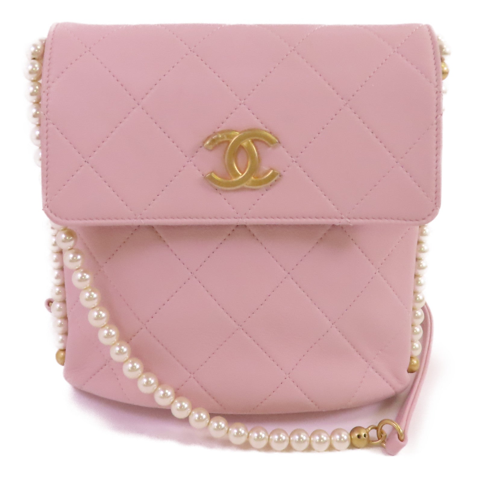 CHANEL 【激減優惠】牛皮皮革Chain Shoulder金扣肩背袋