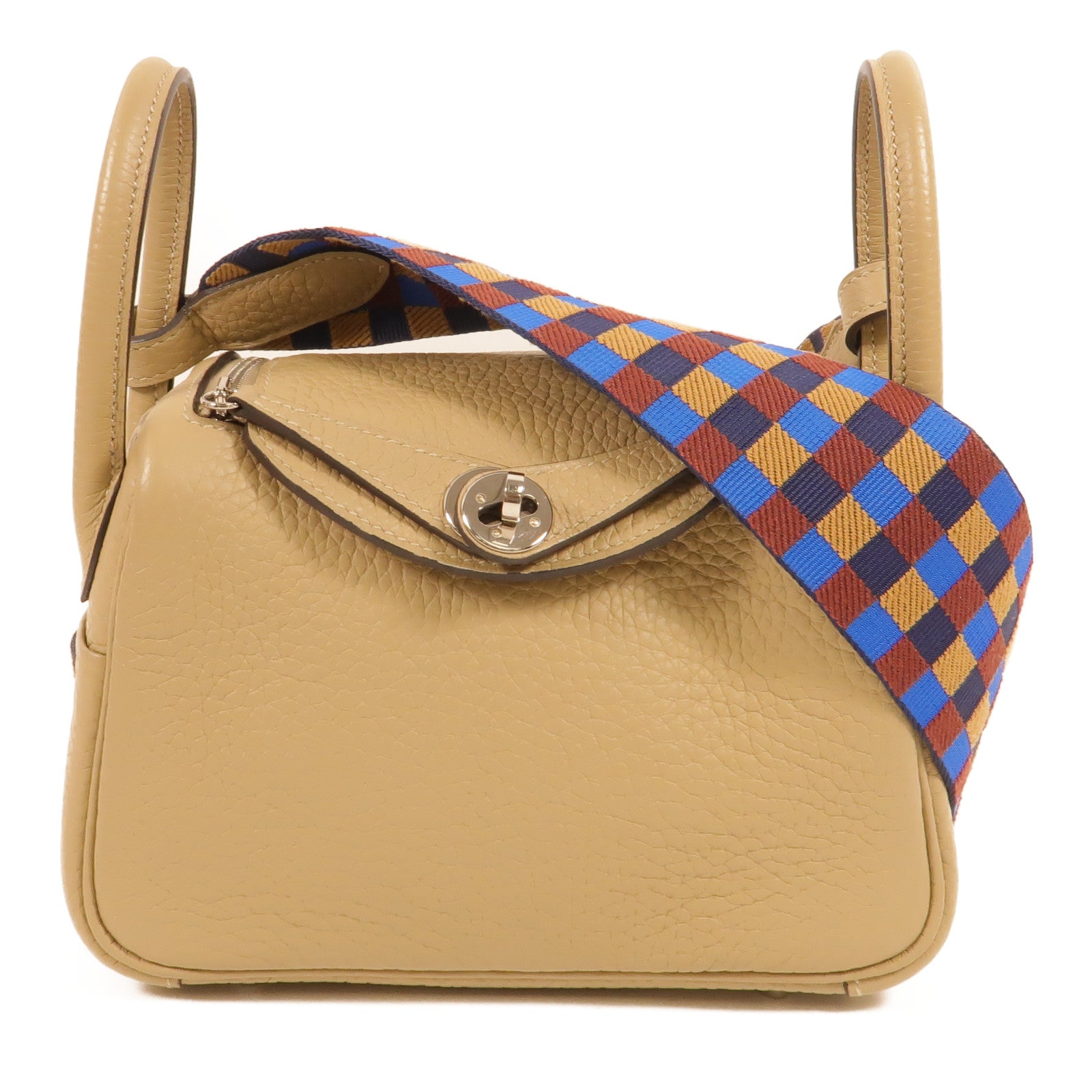 HERMES Clemence皮革Mini Lindy手挽肩背兩用袋Trench