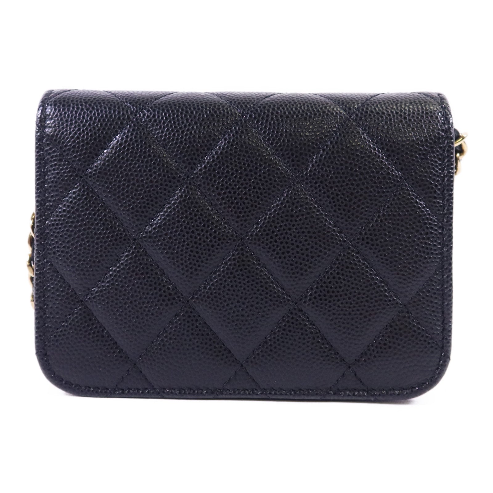 CHANEL 牛皮皮革Matelasse Mini金扣鏈帶肩背袋