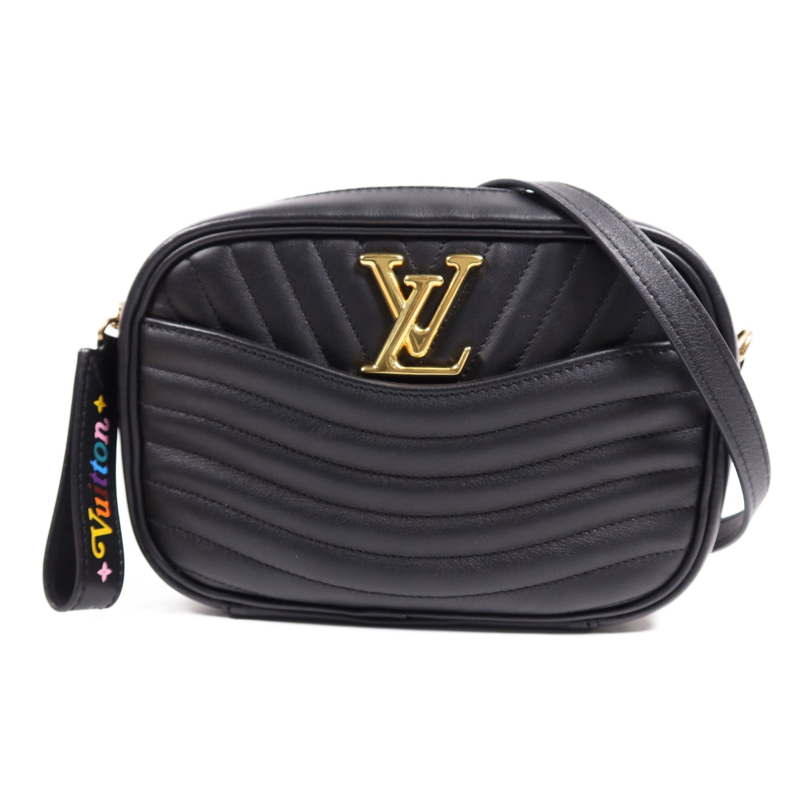LOUIS VUITTON 牛皮皮革Camera Bag金扣鏈帶肩背袋
