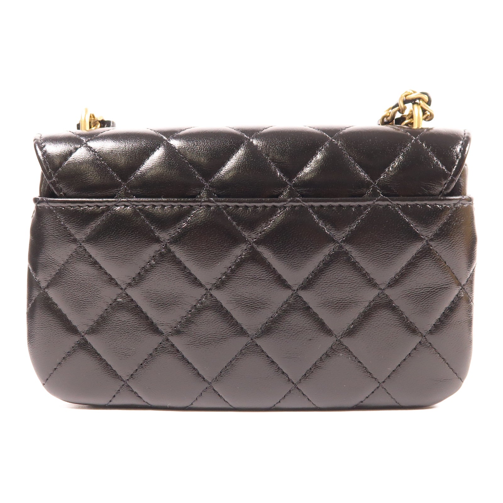 CHANEL 牛皮皮革Chain Shoulder Bag金扣鏈帶肩背袋