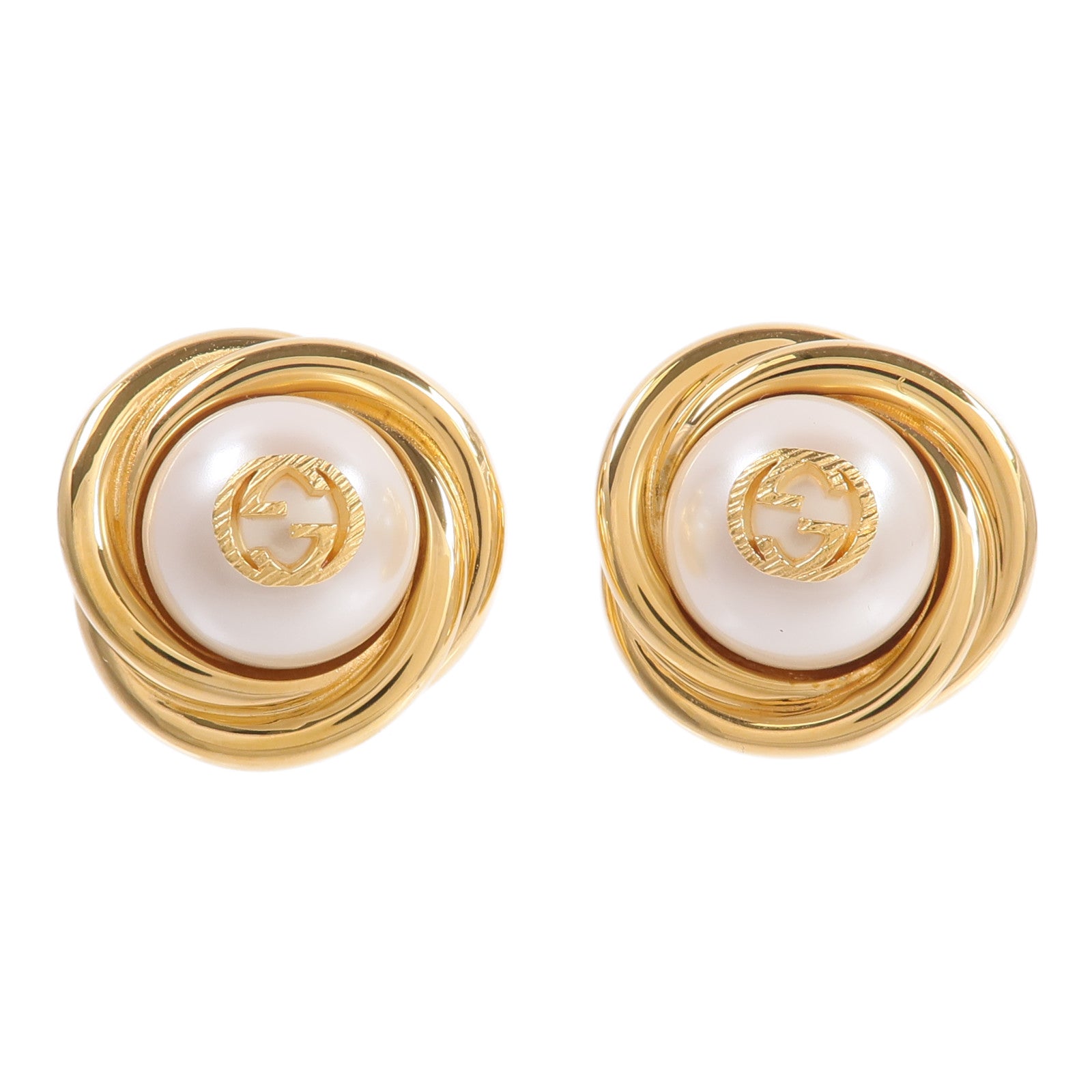 GUCCI 【激減優惠】PVC/金屬Interlocking G Clip-On Earrings耳環
