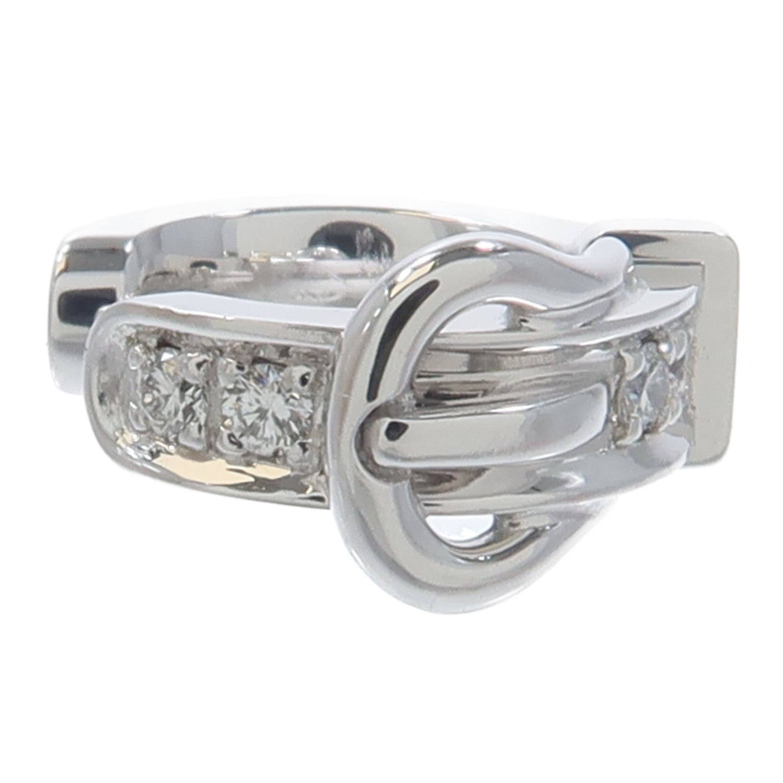 HERMES 18K白金Diamond Single Ear Cuff鑽石耳夾