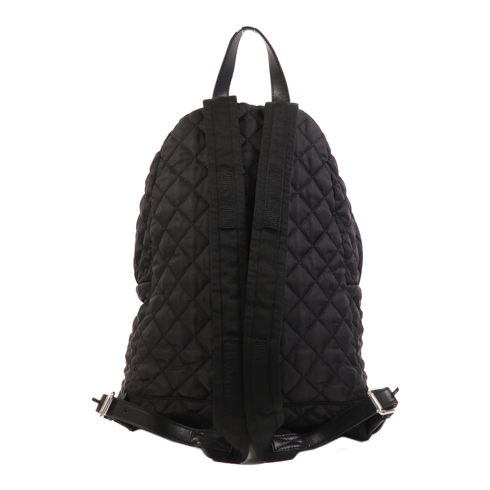 MOSCHINO 尼龍Backpack銀扣背包