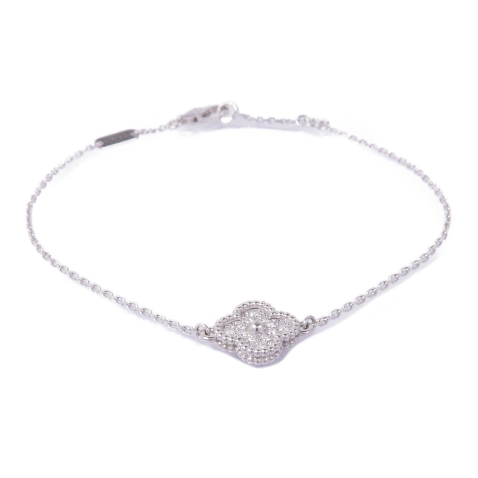 Van Cleef & Arpels 18K白金Sweet Alhambra Bracelet鑽石手鏈