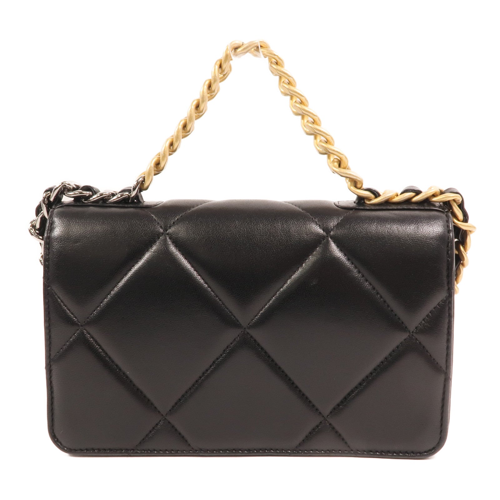 CHANEL 羊皮皮革WOC 19金扣鏈帶肩背袋