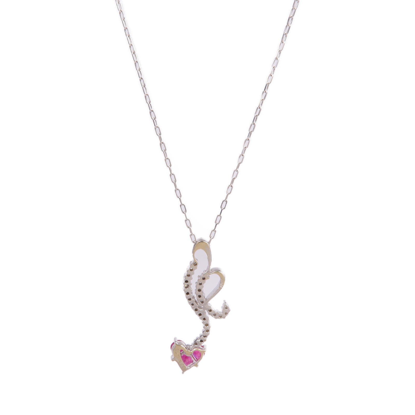 JEWELRY 【激減優惠】18K白金Ruby Diamond Necklace紅寶石/鑽石項鍊