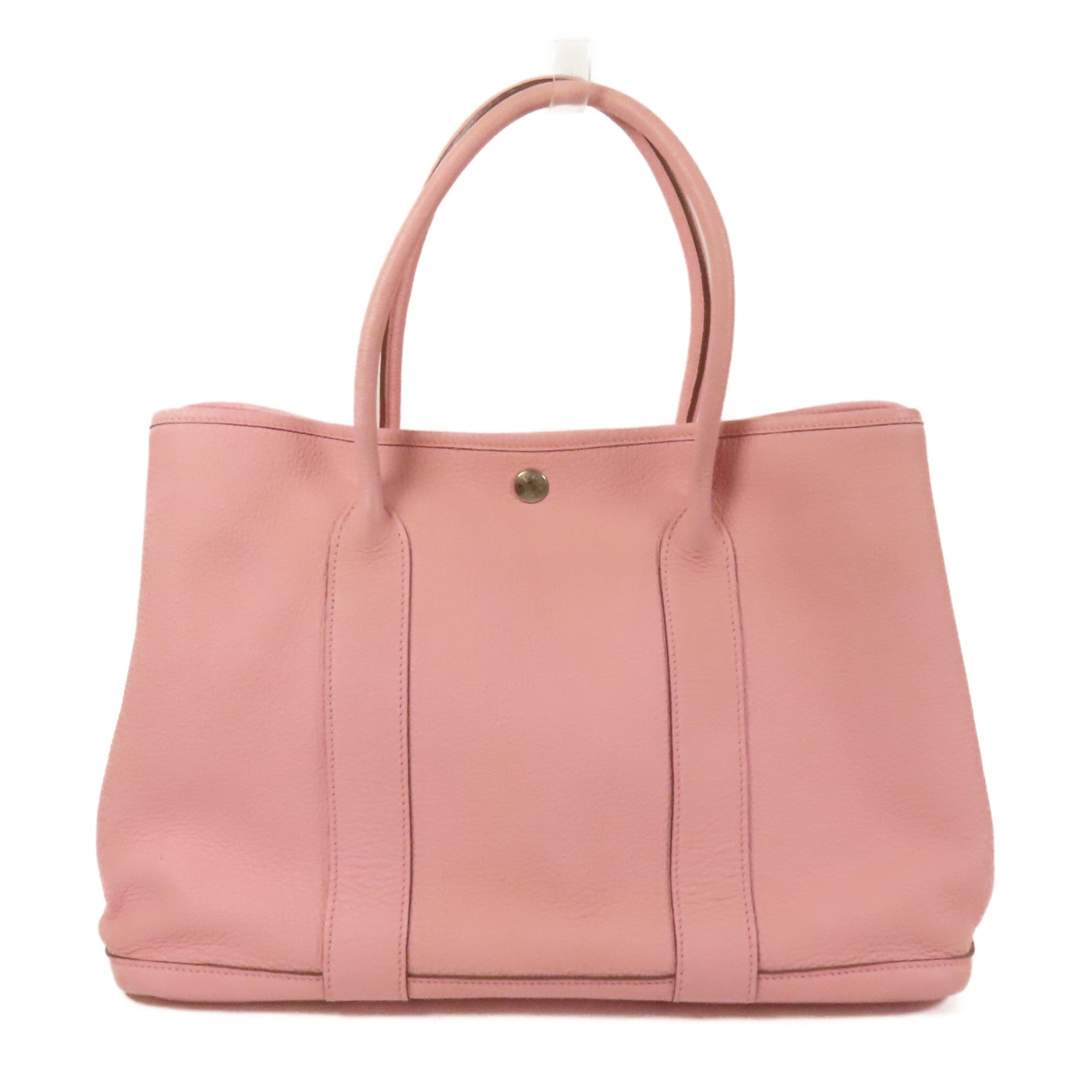 HERMES 【激減優惠】Negonda皮革Garden Party PM銀扣手挽袋Rose Sakura
