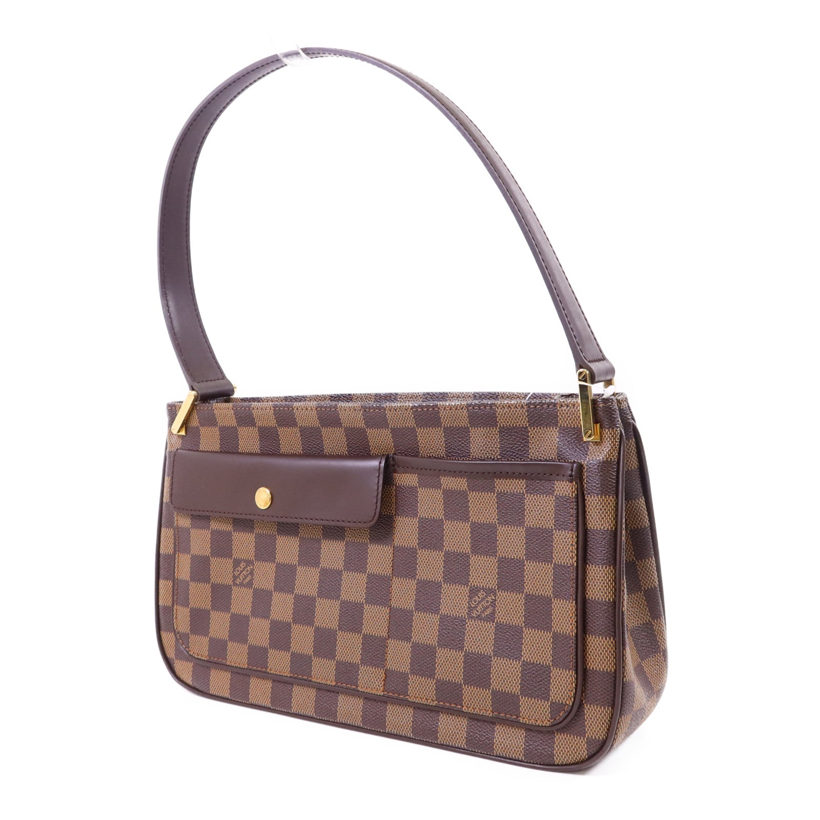 LOUIS VUITTON Damier Aubagne金扣肩背袋