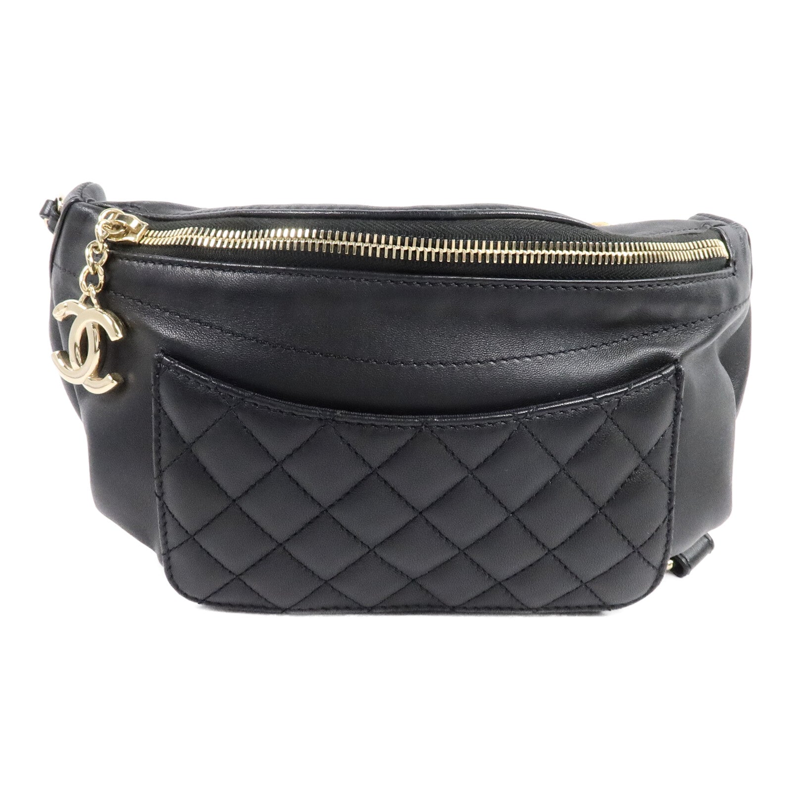 CHANEL 羊皮皮革Chain Belt Bag腰包