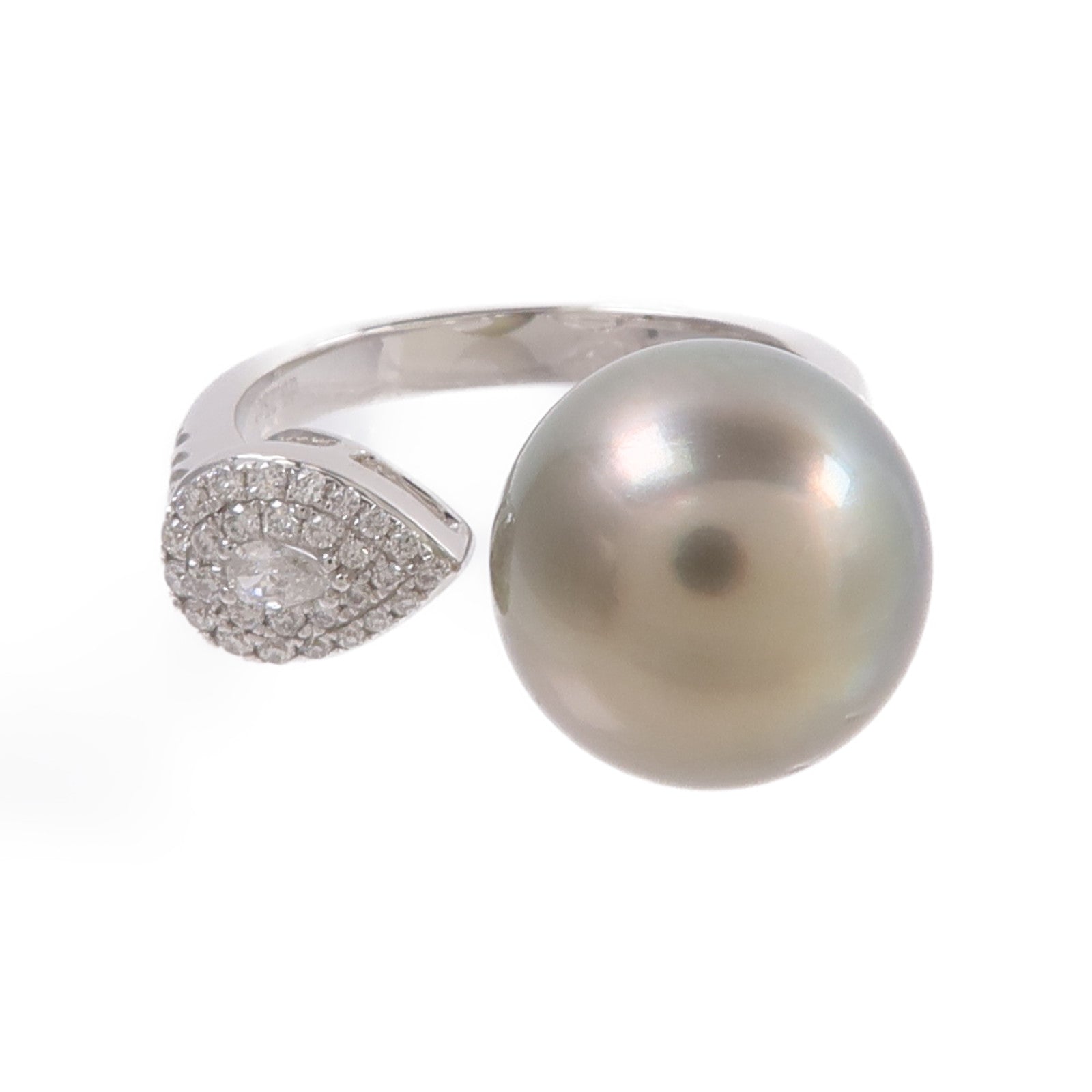 JEWELRY 18K白金Pearl Diamond Ring珍珠/鑽石戒指