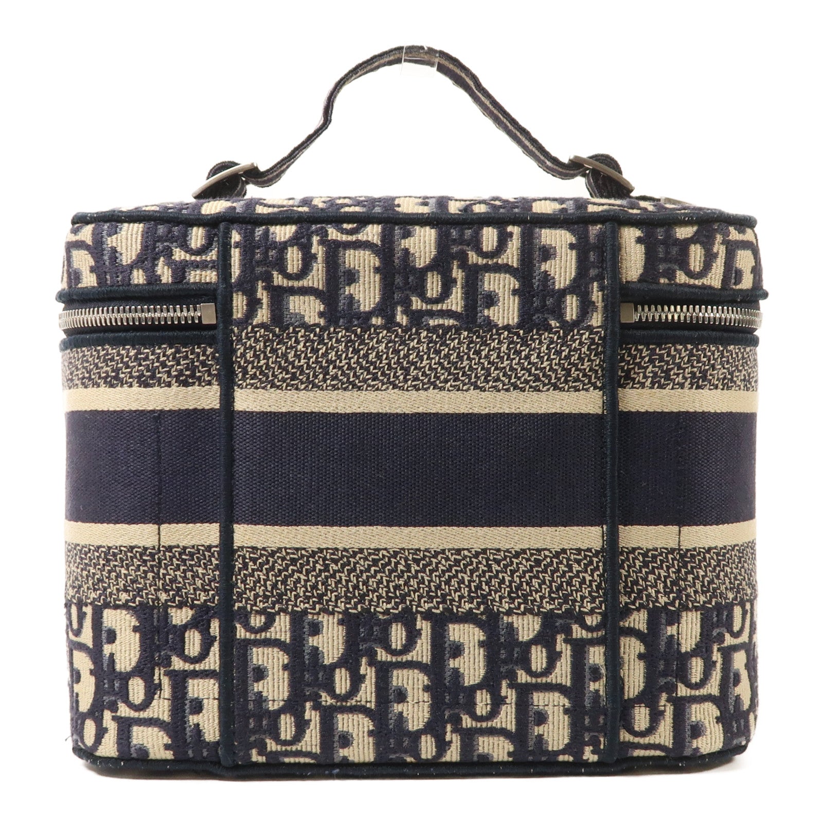 Dior 帆布Travel Vanity Case銀扣手挽袋