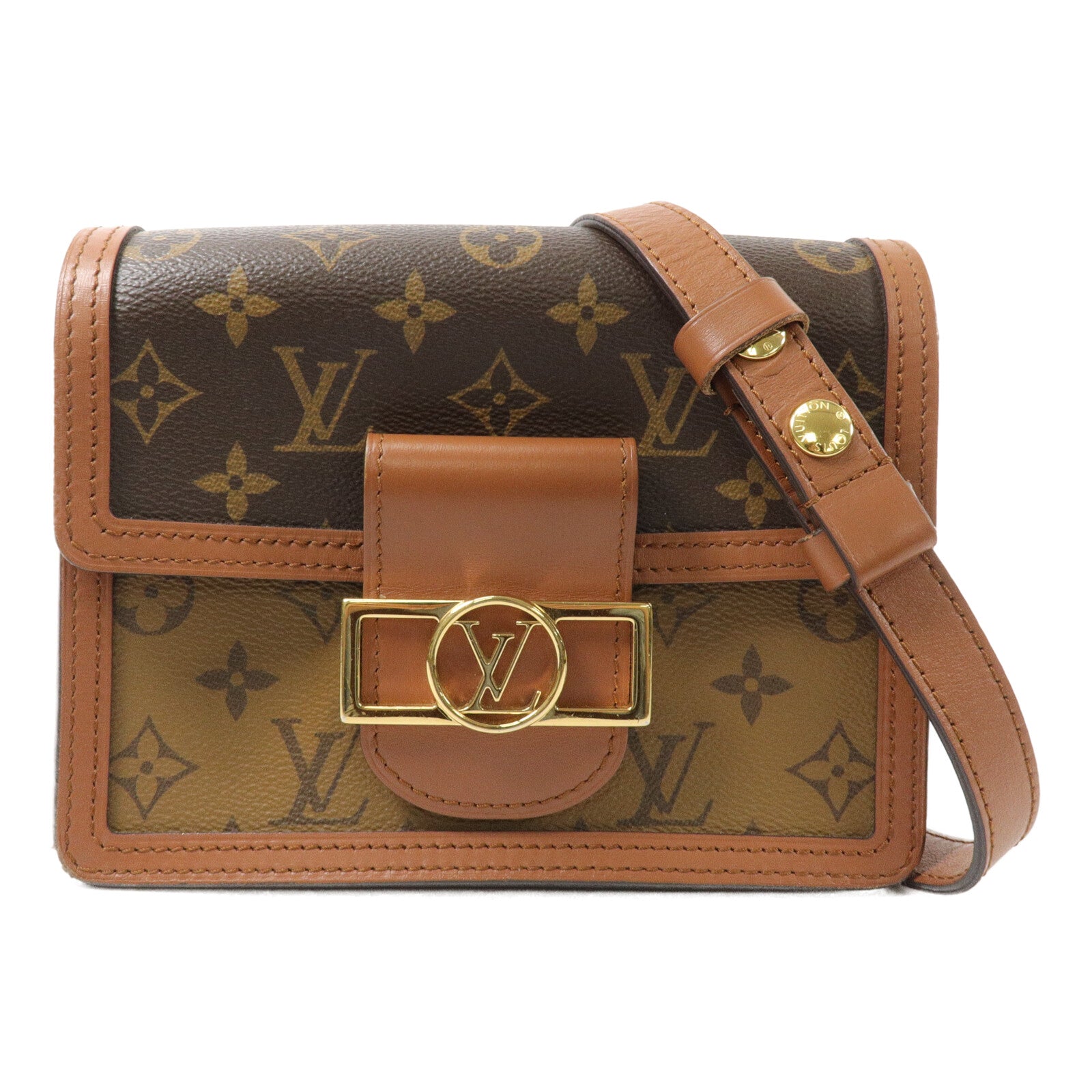 LOUIS VUITTON Monogram Reverse Mini Dauphine肩背袋