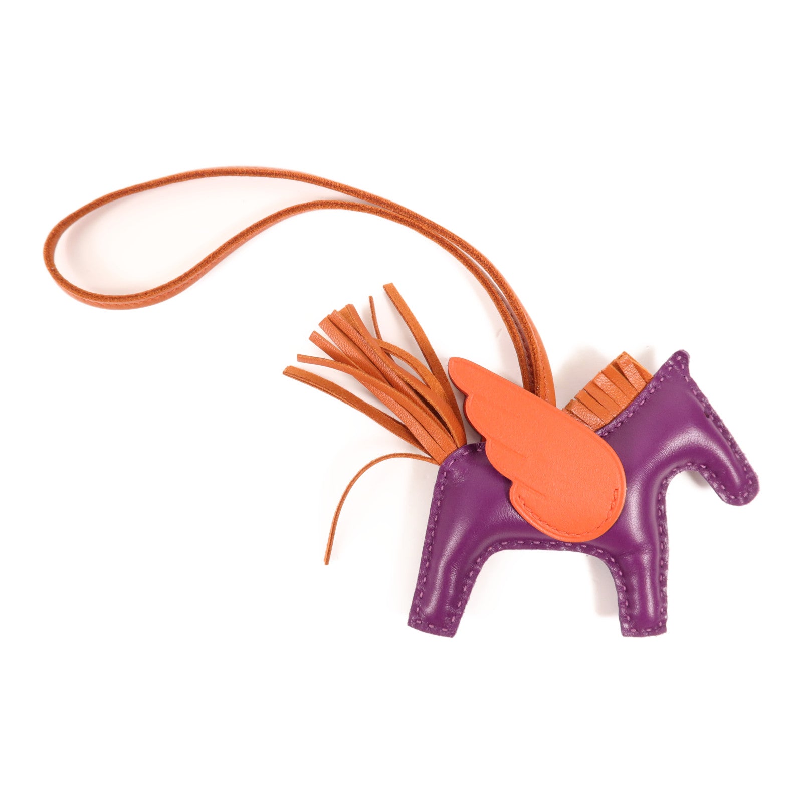 HERMES Milo/Swift皮革Rodeo Pegase PM掛飾