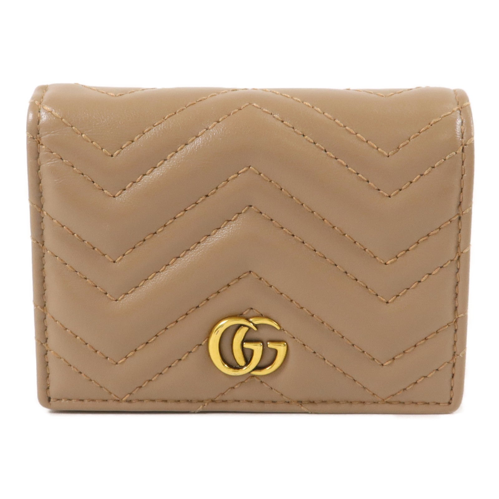 GUCCI 牛皮皮革GG Marmont Card Case錢包