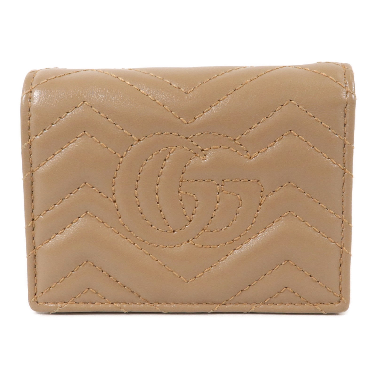 GUCCI 牛皮皮革GG Marmont Card Case錢包